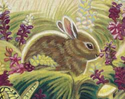 Rabbit and Butterfly Needlepoint